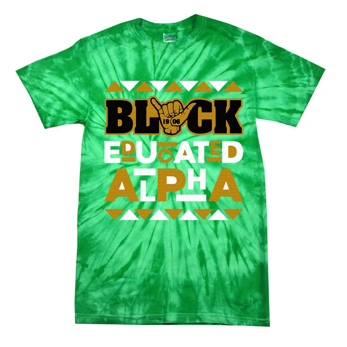 Black Educated Alpha Tie-Dye T-Shirt