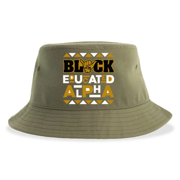 Black Educated Alpha Sustainable Bucket Hat