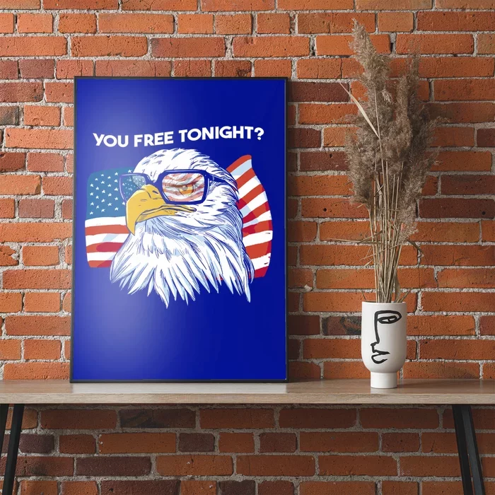 Bald Eagle American Flag You Free Tonight Gift Poster