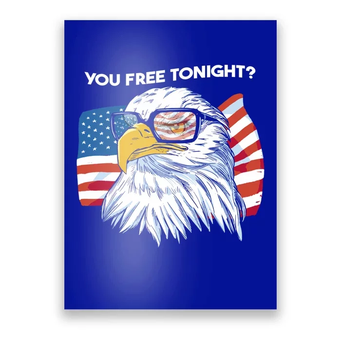 Bald Eagle American Flag You Free Tonight Gift Poster