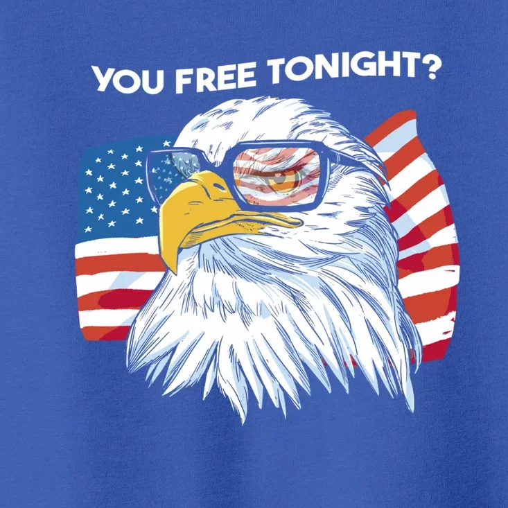 Bald Eagle American Flag You Free Tonight Gift Toddler T-Shirt