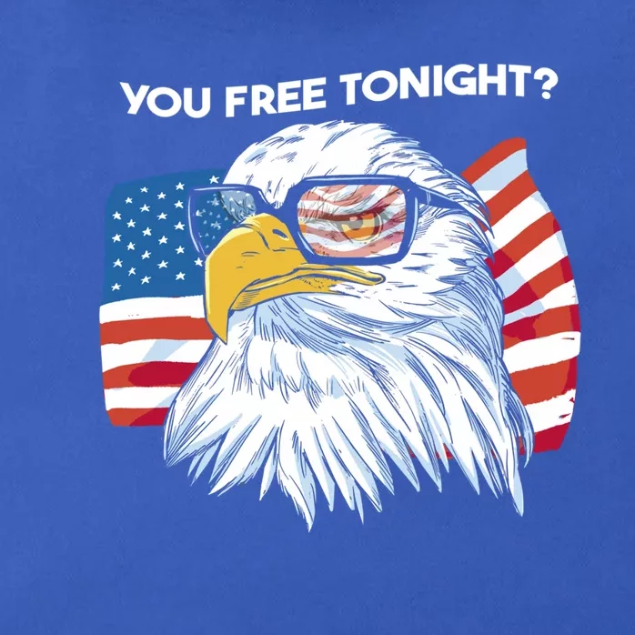 Bald Eagle American Flag You Free Tonight Gift Zip Tote Bag