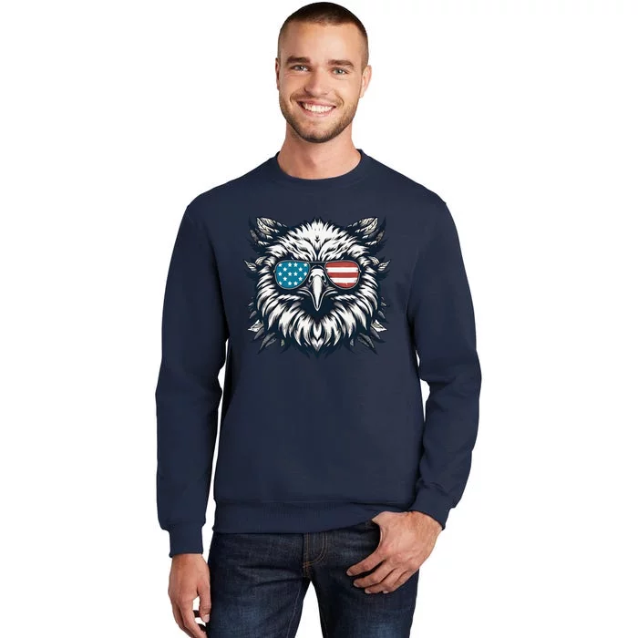 Bald Eagle American Usa 4th Of July Patriotic Funny Eagle Tall Sweatshirt