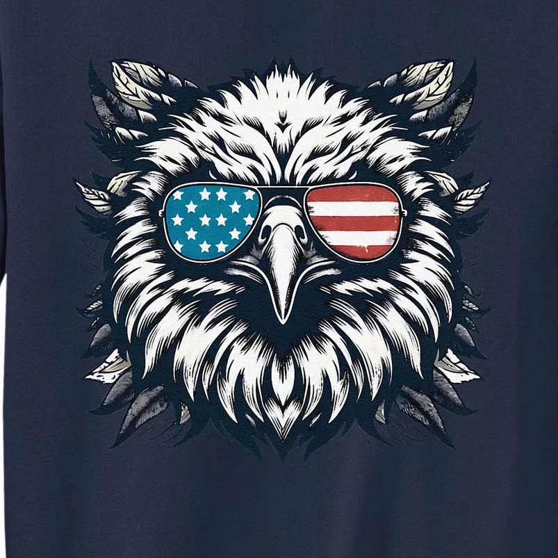 Bald Eagle American Usa 4th Of July Patriotic Funny Eagle Tall Sweatshirt