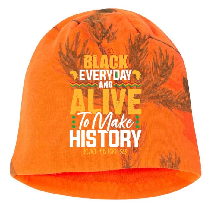 Black Everyday And Alive To Make History Black History 365 Kati - Camo Knit Beanie