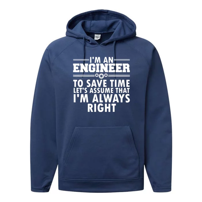 Best Engineer Art For Men Women Humor Engineering Lovers Performance Fleece Hoodie