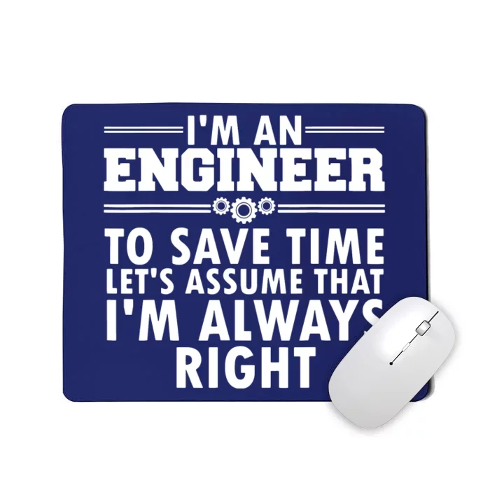 Best Engineer Art For Men Women Humor Engineering Lovers Mousepad