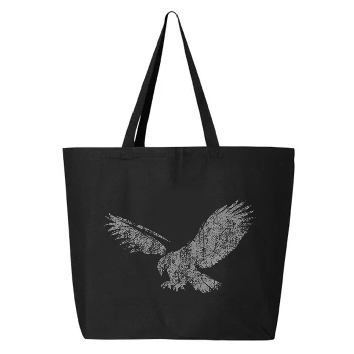 Beautiful Eagle American Bird Silhouette Flying Vintage Usa 25L Jumbo Tote