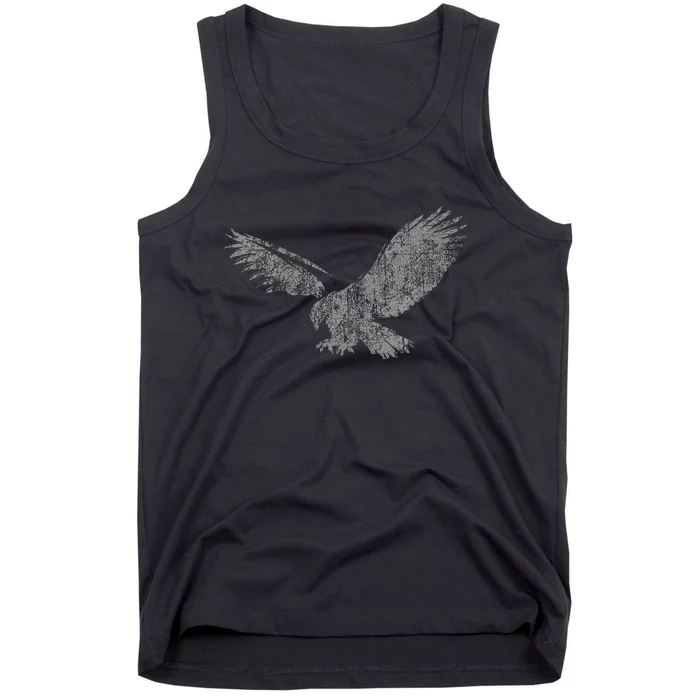 Beautiful Eagle American Bird Silhouette Flying Vintage Usa Tank Top