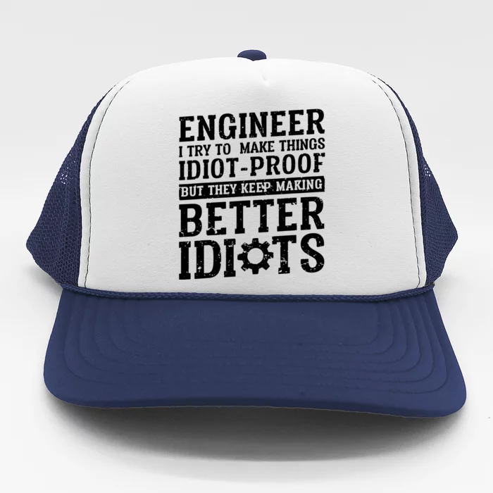 Best Engineer Art For Men Women Mechanical Engineering Lover Trucker Hat