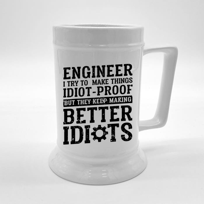 Best Engineer Art For Men Women Mechanical Engineering Lover Front & Back Beer Stein