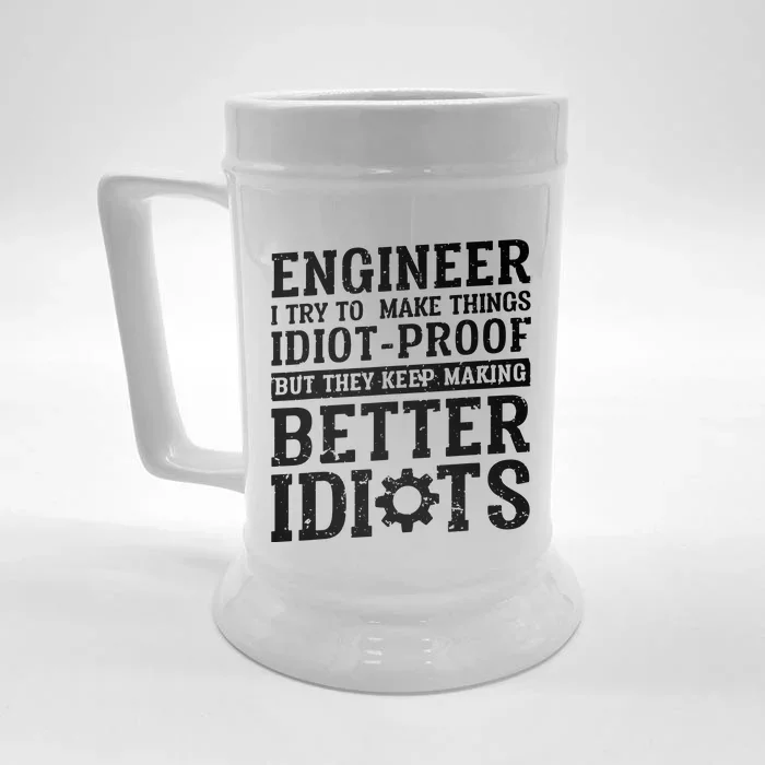 Best Engineer Art For Men Women Mechanical Engineering Lover Front & Back Beer Stein