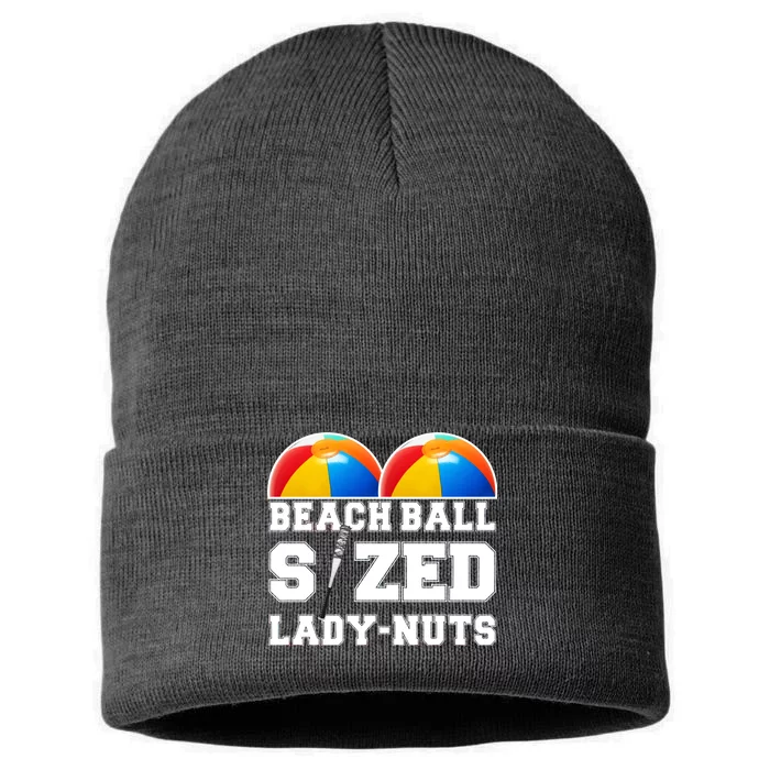 Beach Ball Sized Lady Nuts Lucille Baseball Bat Sustainable Knit Beanie