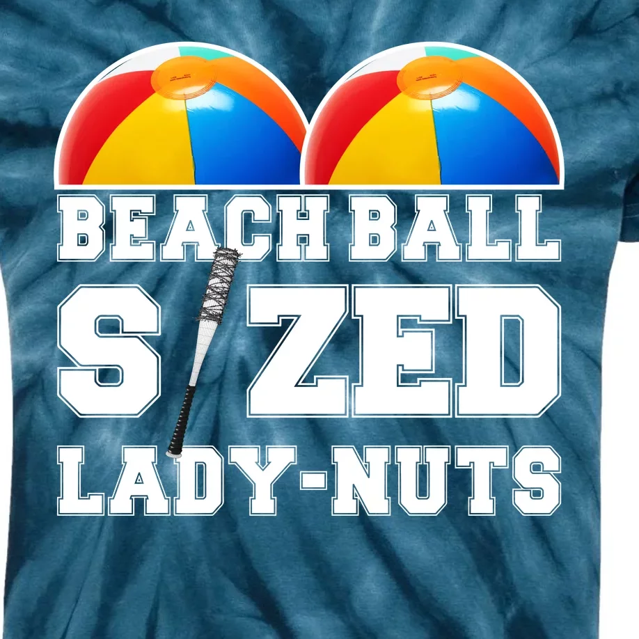 Beach Ball Sized Lady Nuts Lucille Baseball Bat Kids Tie-Dye T-Shirt