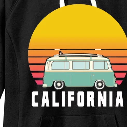 Beach Bum California Hippie Van Women's Fleece Hoodie