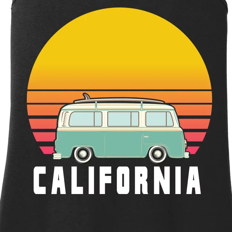 Beach Bum California Hippie Van Ladies Essential Tank