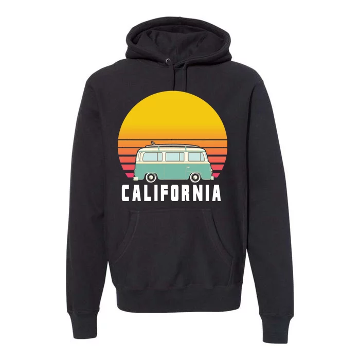 Beach Bum California Hippie Van Premium Hoodie