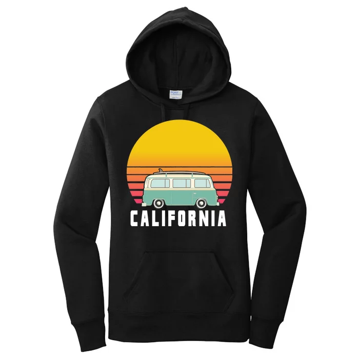 Beach Bum California Hippie Van Women's Pullover Hoodie