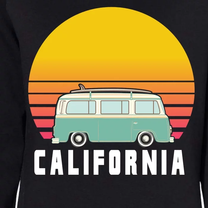 Beach Bum California Hippie Van Womens California Wash Sweatshirt