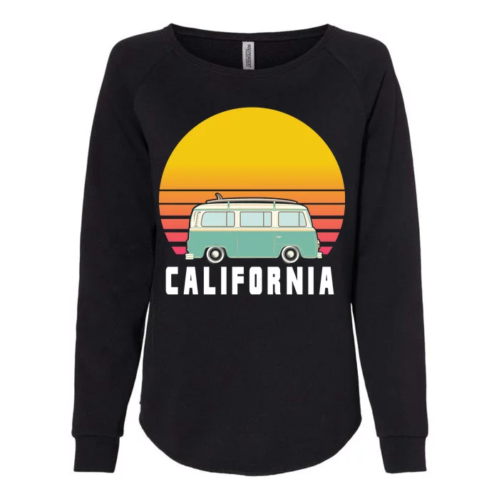 Beach Bum California Hippie Van Womens California Wash Sweatshirt