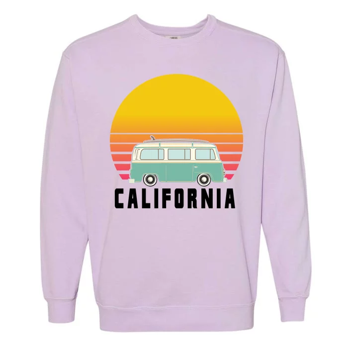 Beach Bum California Hippie Van Garment-Dyed Sweatshirt