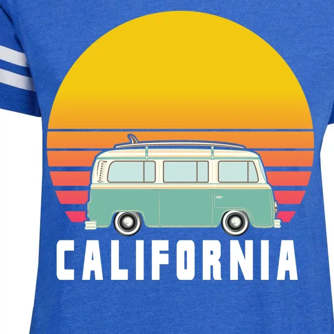 Beach Bum California Hippie Van Enza Ladies Jersey Football T-Shirt