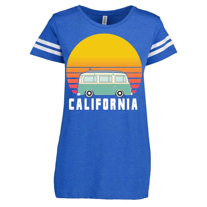 Beach Bum California Hippie Van Enza Ladies Jersey Football T-Shirt