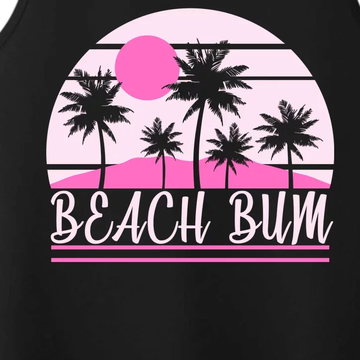 Beach Bum Pink Logo Performance Tank