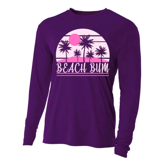 Beach Bum Pink Logo Cooling Performance Long Sleeve Crew