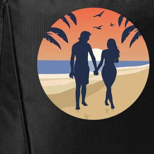 Beach Couple City Backpack