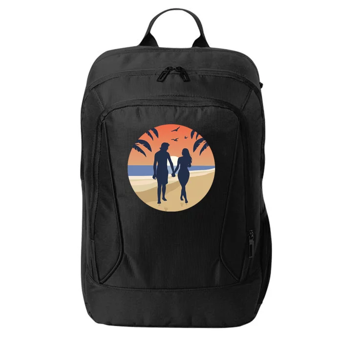 Beach Couple City Backpack