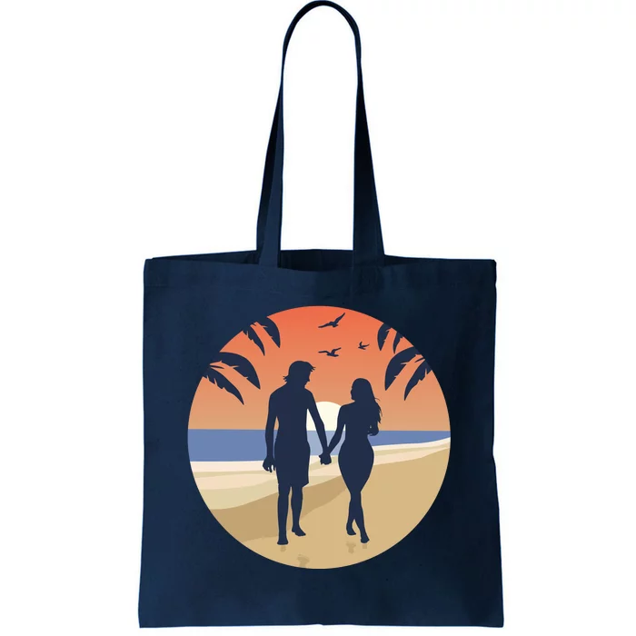 Beach Couple Tote Bag