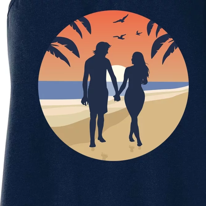 Beach Couple Women's Racerback Tank