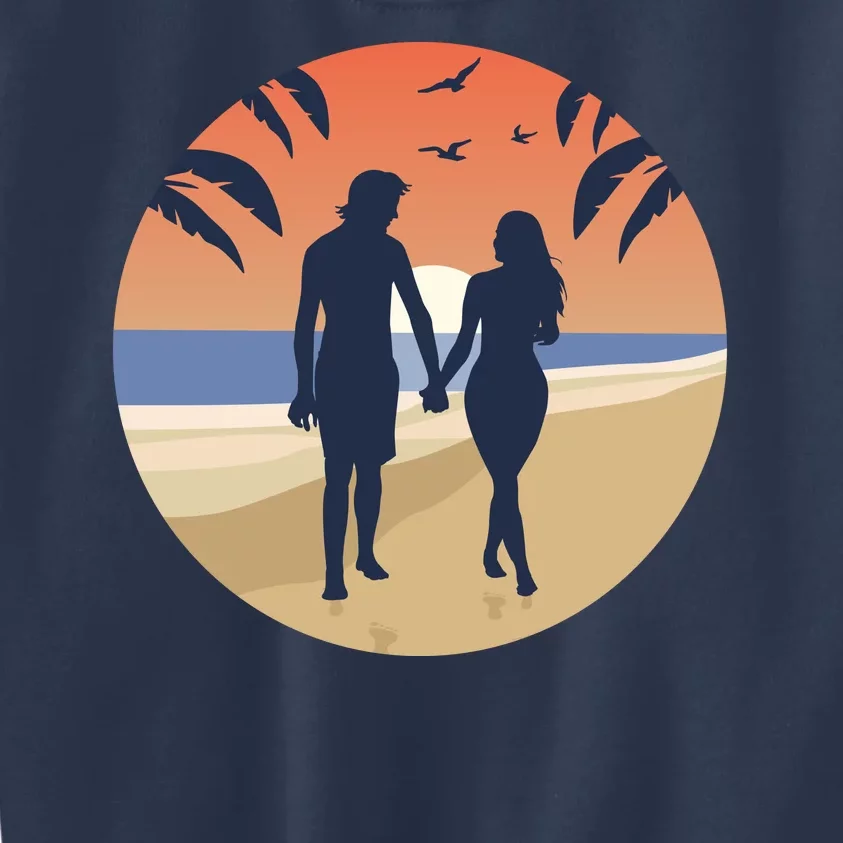 Beach Couple Kids Sweatshirt