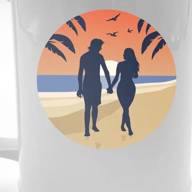 Beach Couple Front & Back Beer Stein