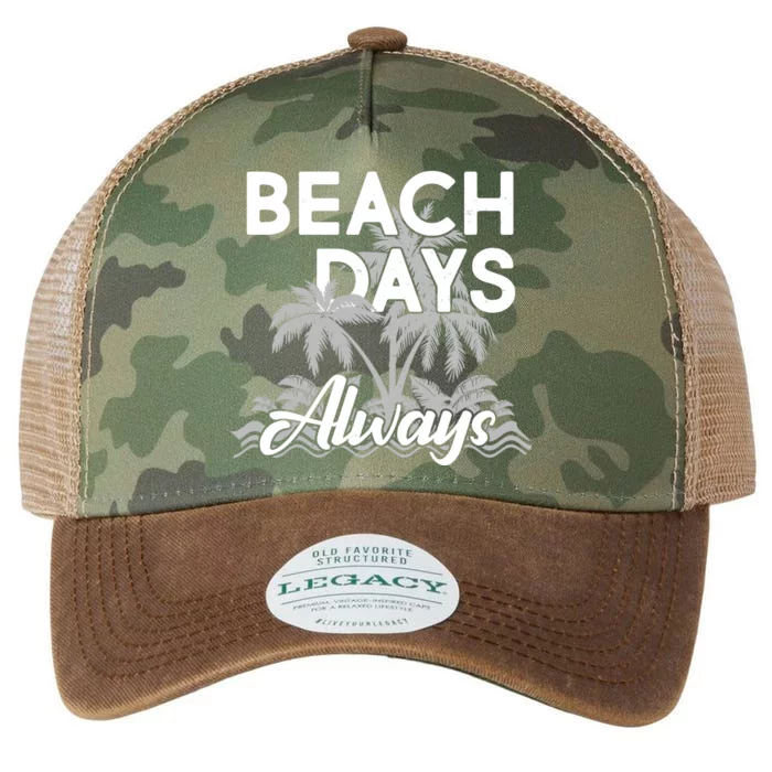 Beach Days Always Legacy Tie Dye Trucker Hat