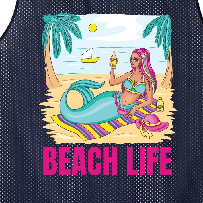 Beach Life Mermaid Mesh Reversible Basketball Jersey Tank