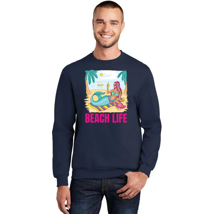 Beach Life Mermaid Tall Sweatshirt