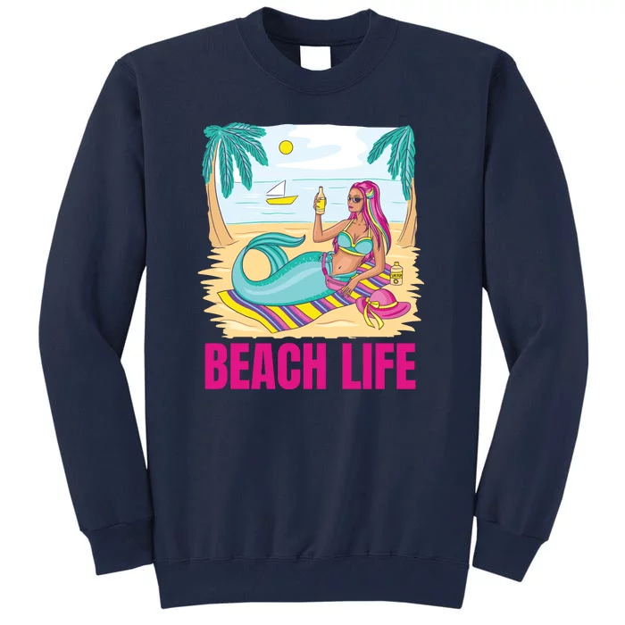 Beach Life Mermaid Tall Sweatshirt