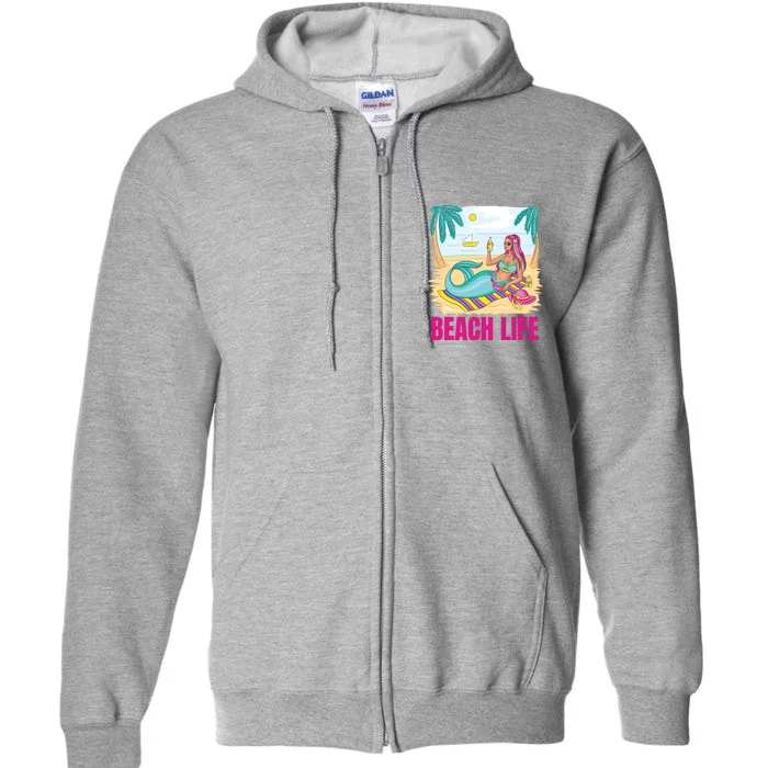 Beach Life Mermaid Full Zip Hoodie