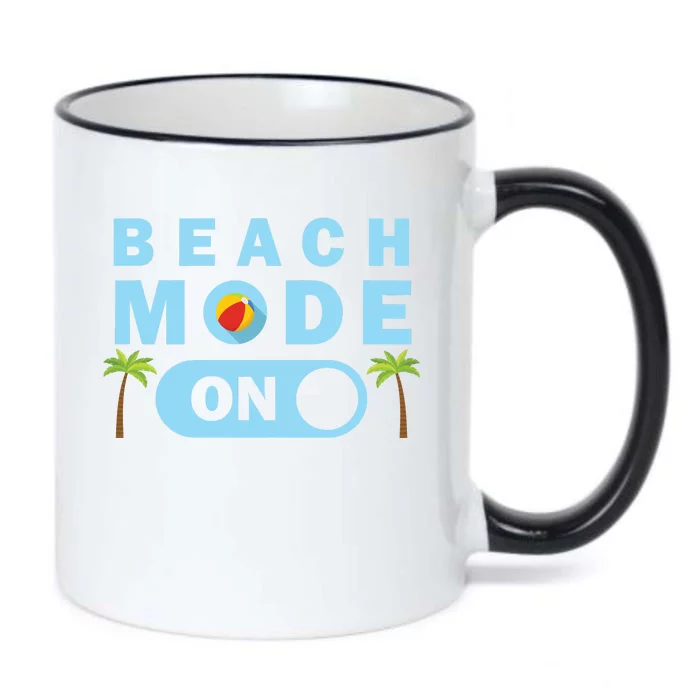 Beach Mode On Black Color Changing Mug