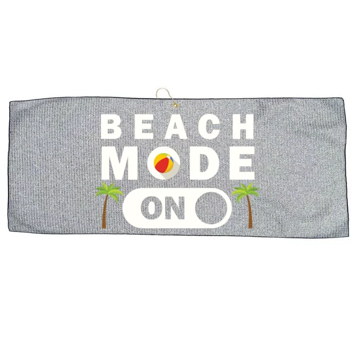 Beach Mode On Large Microfiber Waffle Golf Towel