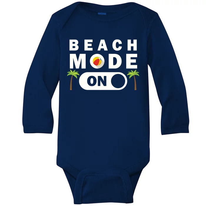 Beach Mode On Baby Long Sleeve Bodysuit