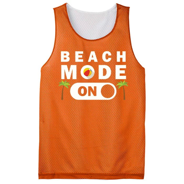 Beach Mode On Mesh Reversible Basketball Jersey Tank