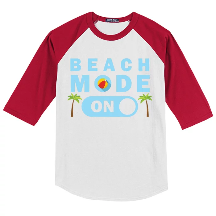 Beach Mode On Kids Colorblock Raglan Jersey