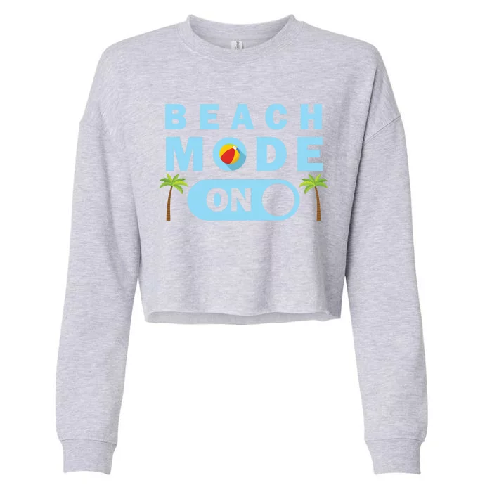 Beach Mode On Cropped Pullover Crew