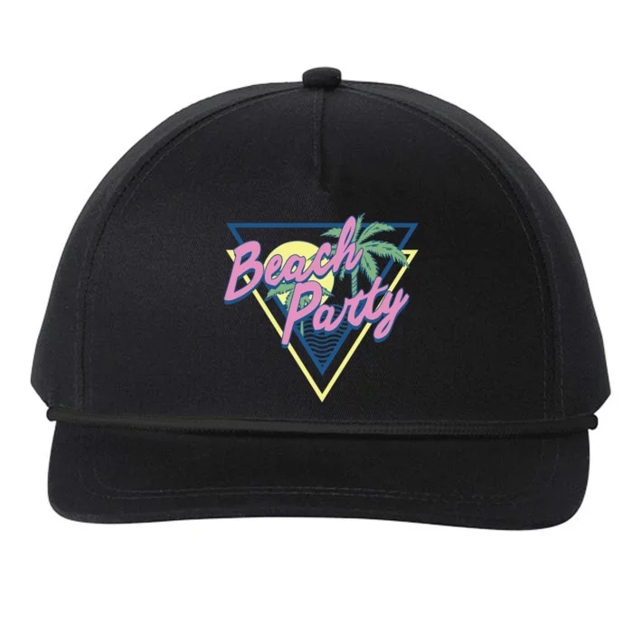 Beach Party Retro Wave Style Snapback Five-Panel Rope Hat