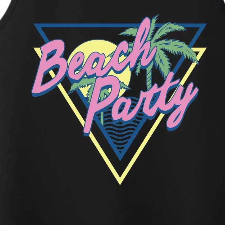 Beach Party Retro Wave Style Performance Tank