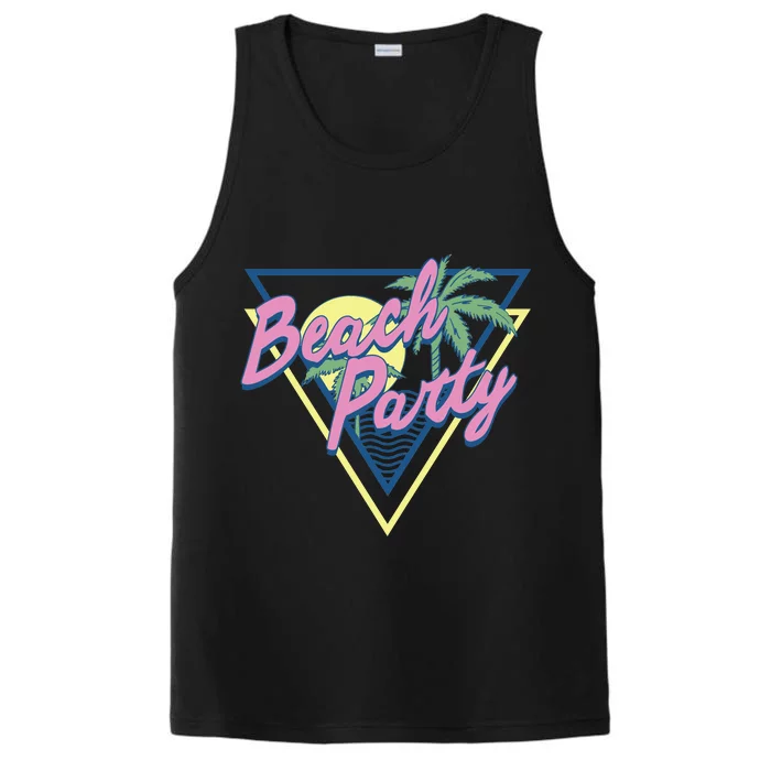 Beach Party Retro Wave Style Performance Tank