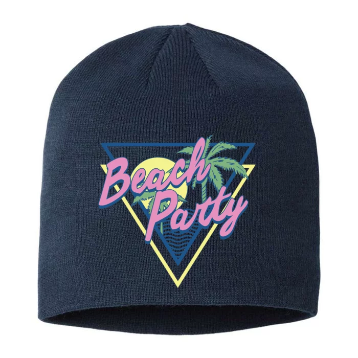 Beach Party Retro Wave Style 8 1/2in Sustainable Knit Beanie